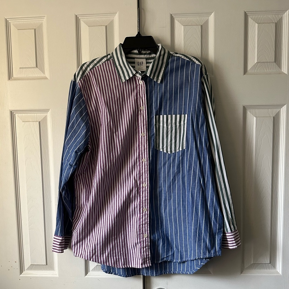Gap Multi Stripe Big Shirt